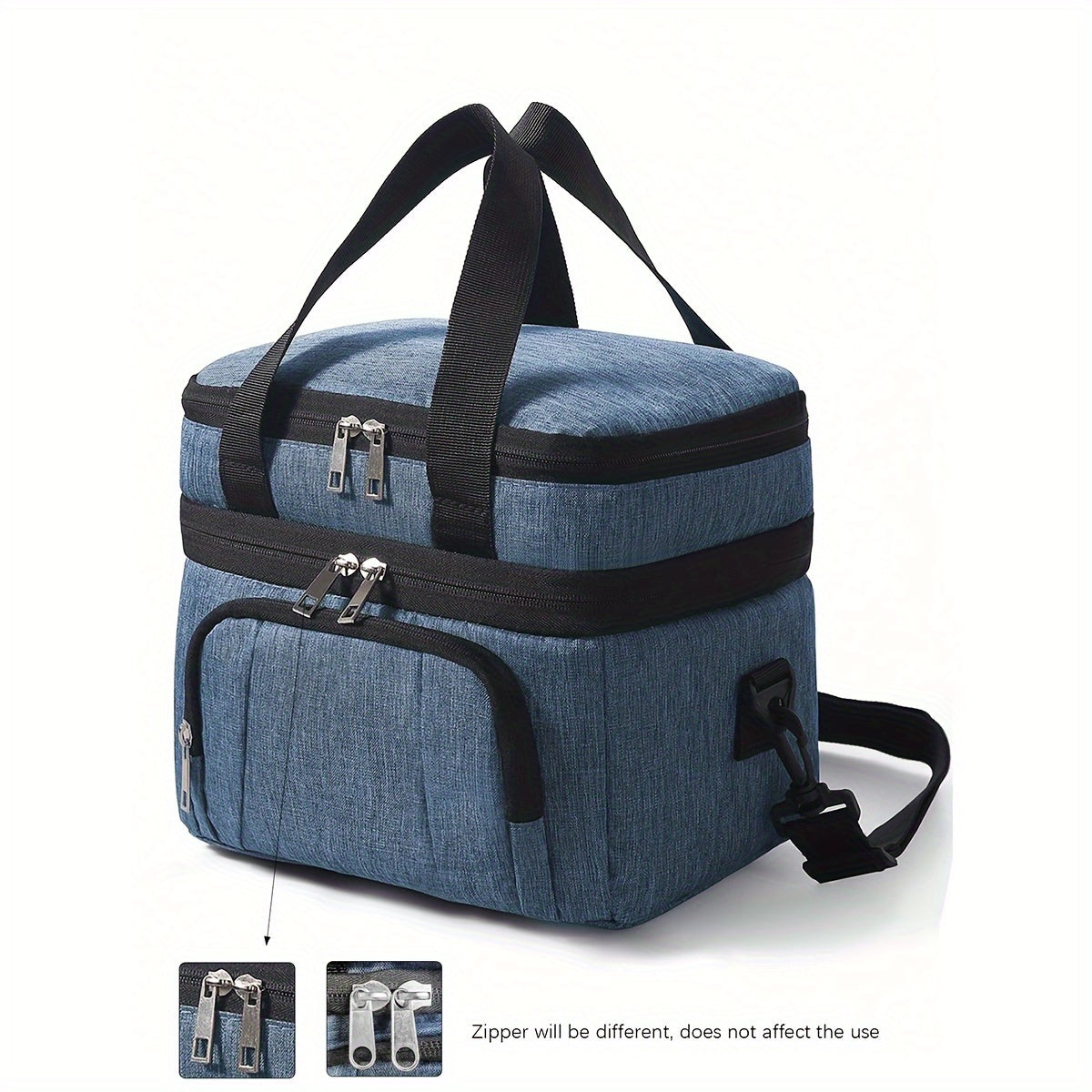Insulated Lunch Bag Leak-Proof Tote with Adjustable Shoulder Strap for Outdoor Use