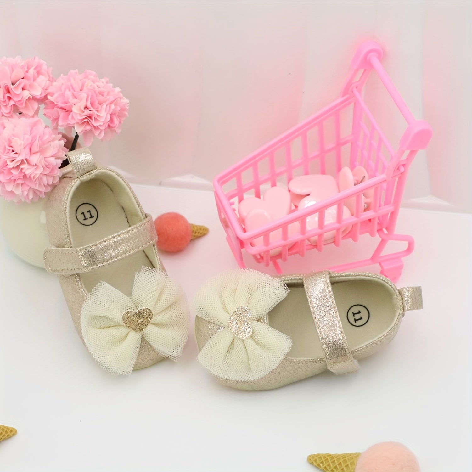 Kichkina qizlar uchun kanvas Mary Jane poyabzal, bog'lamli bog'lam bilan, engil tekis tagli, bahor va kuz uchun