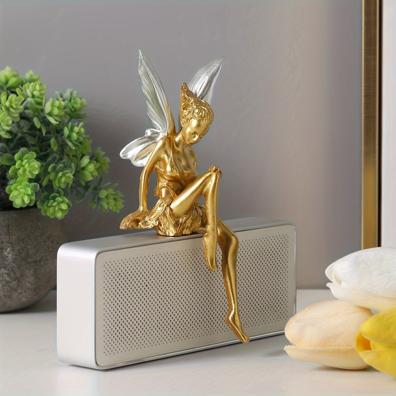 Resin Fairy Desktop Ornament for Home Decor Small Figurine