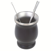 8oz Stainless Steel Yerba Mate Set with Bombilla Straw and Brush for Gifting