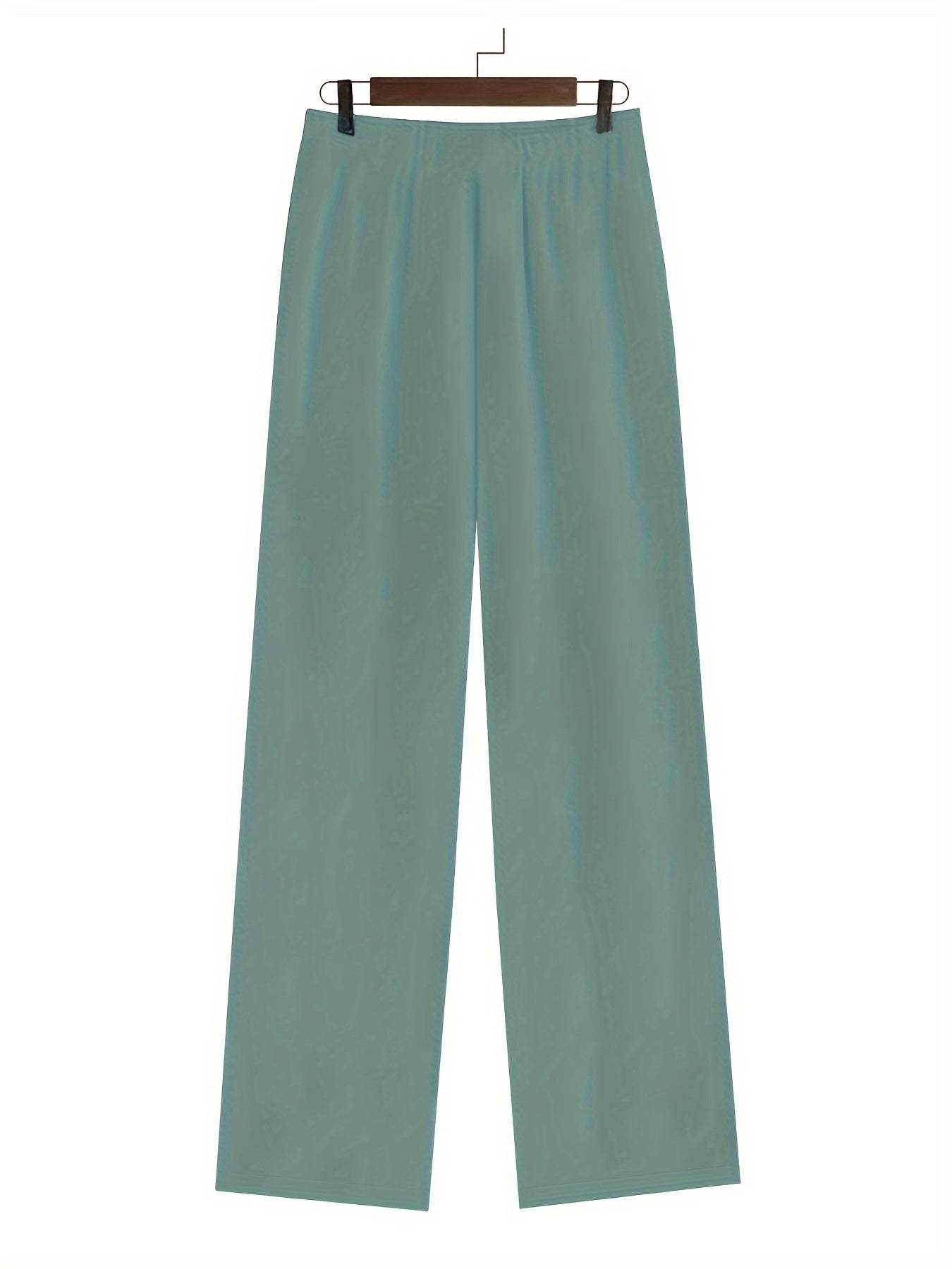 Women's Floral Print Two-Piece Set with Wide-Leg Pants and Crew Neck Top