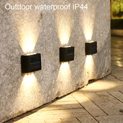 2 Pack Solar LED Outdoor Wall Lights for Garden Landscape Driveway