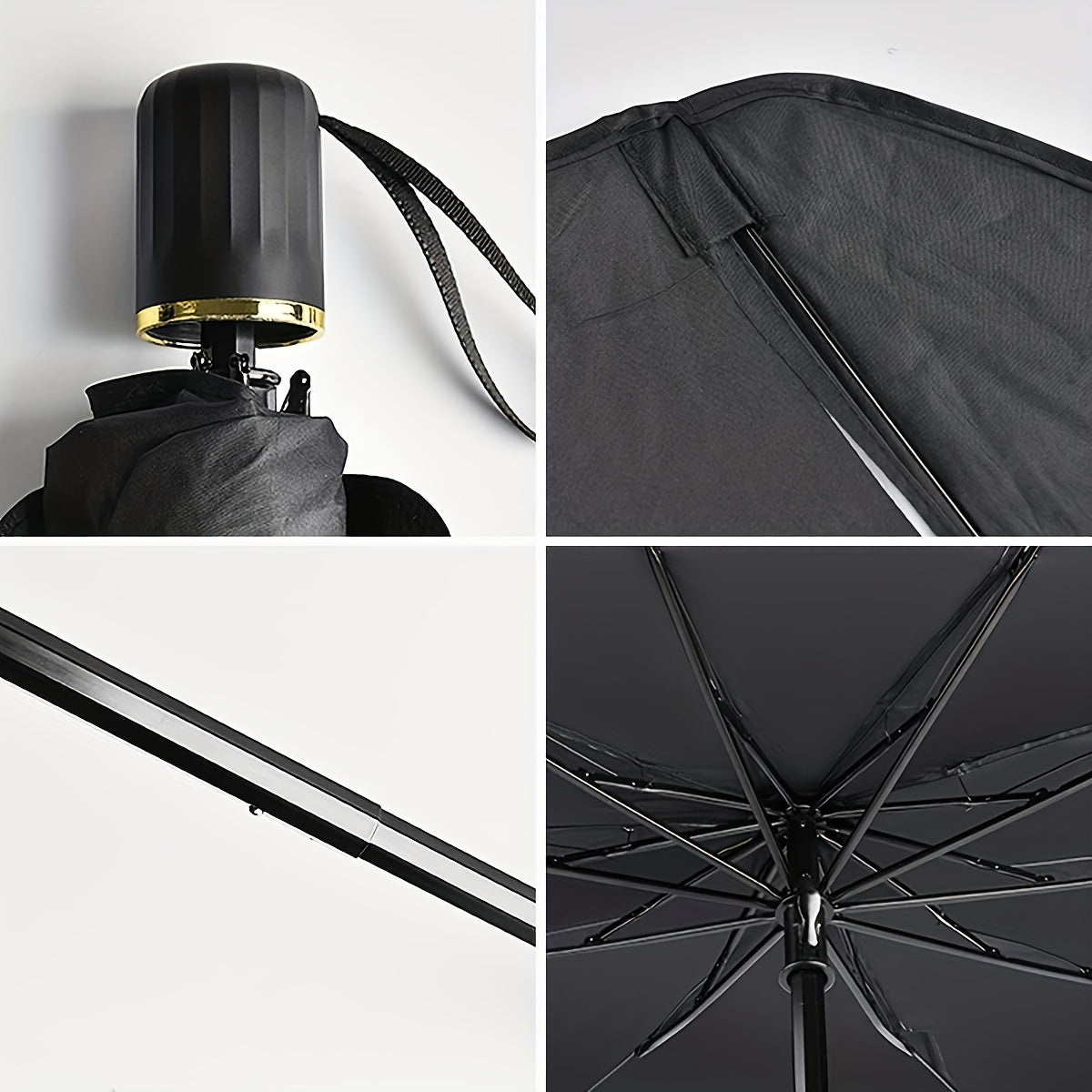 Car Sunshade Portable Windproof Retractable Umbrella Sun Protection