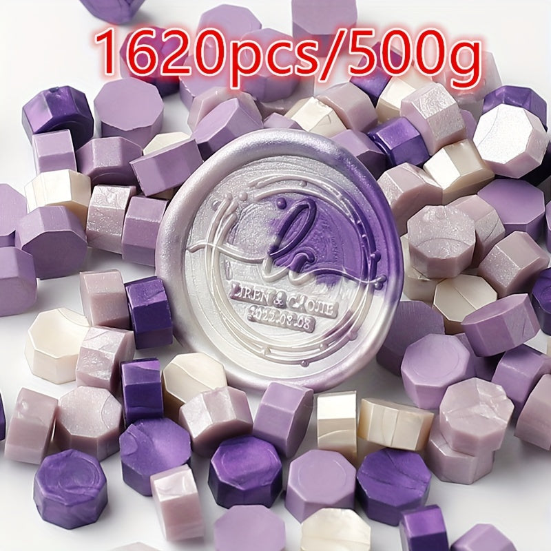 1620pcs 500g Octagonal Sealing Wax Particles for Envelope Gift Box DIY Retro Bulk Sealing Wax