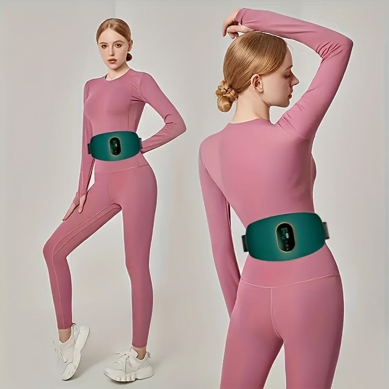 Women’s USB Rechargeable Heating Waist and Abdomen Massager with Vibration and Digital Display