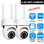 Indoor WiFi Security Camera with 355 Degree Pan Night Vision Remote Access
