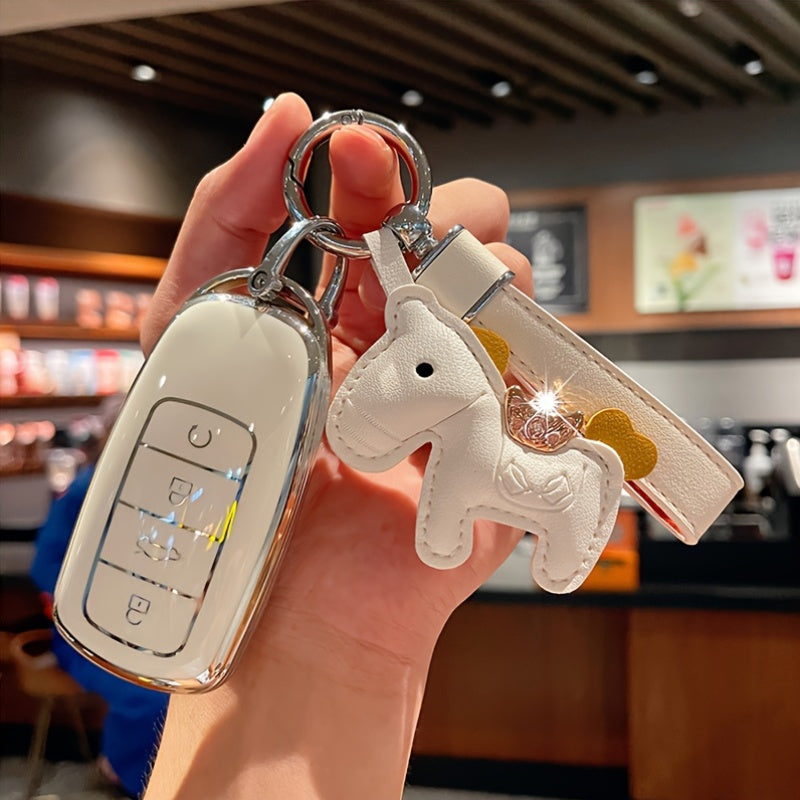 Car Key Cover TPU Protective Shell for SUV Fitment Key Fob Protector