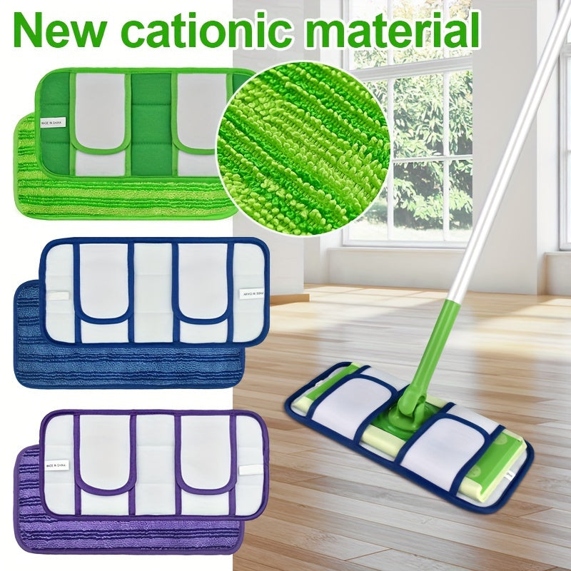 Set of 4 Microfiber Mop Pads for Deep Cleaning Compatible with Sweeper Reusable Dust Removal