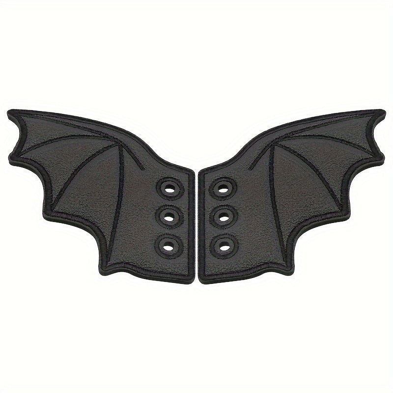 Unisex Leather Bat Wing Shoe Decorations Pair Costume Accessories