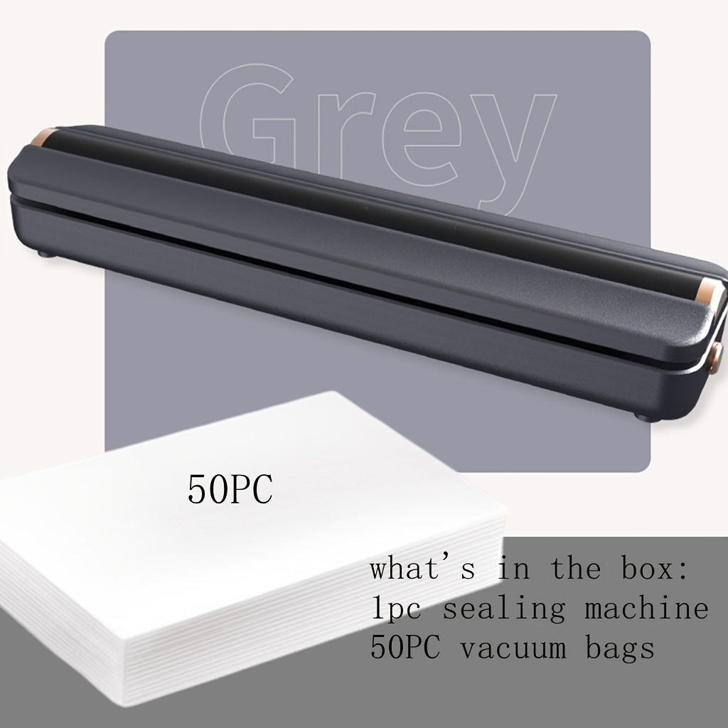 Automatic food vacuum sealer with USB rechargeable lithium battery for freshness preservation