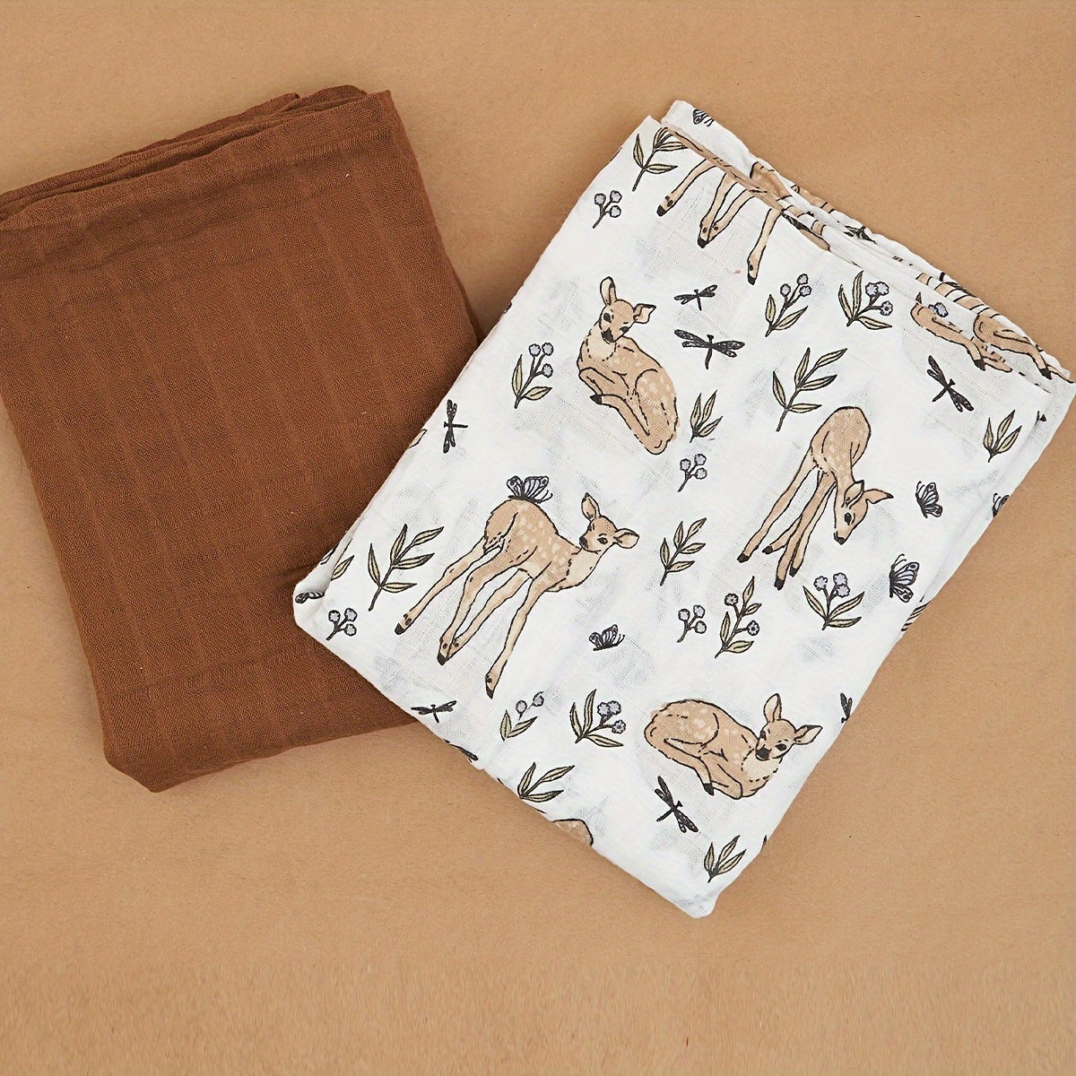 Набор из 2-х пеленок для младенцев Happy Flute из 100% хлопкового муслина, уютные полотенца для купания новорожденных, только ручная стирка, ассорти цветов