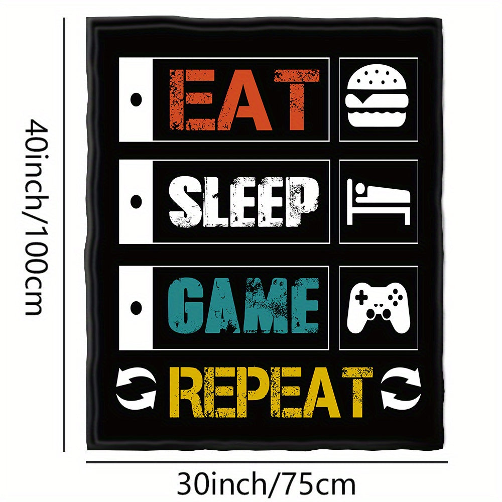 Soft Flannel Gaming Throw Blanket for Couch and Bed