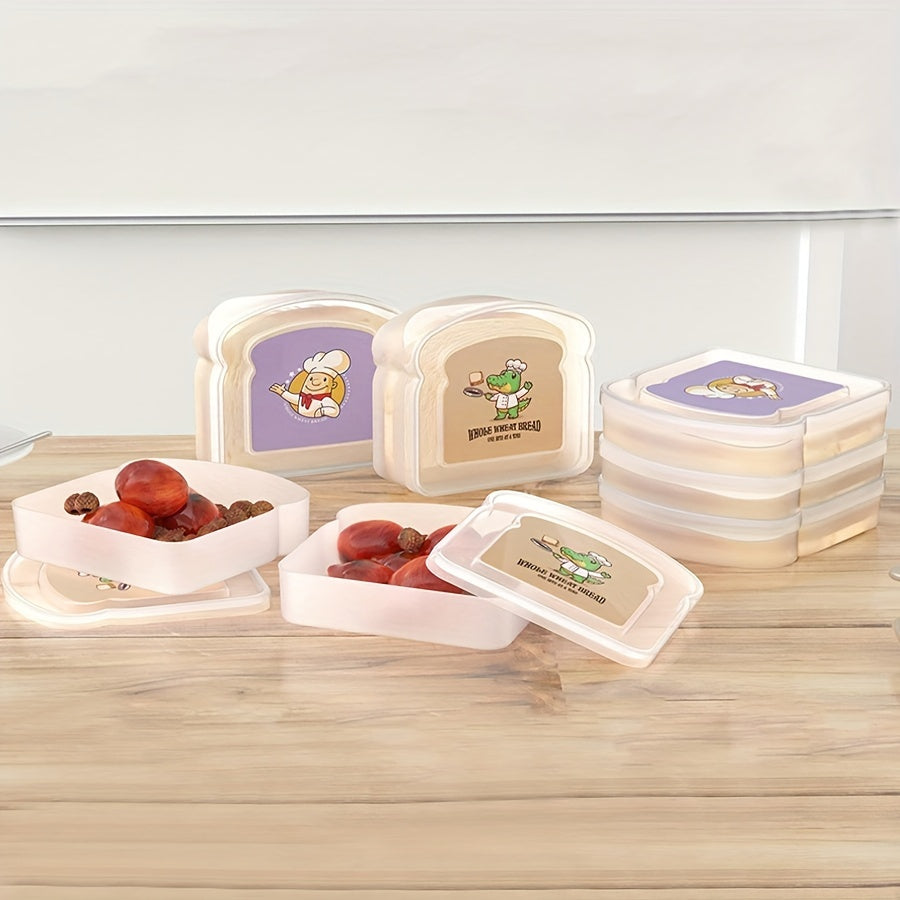 Qayta ishlatiladigan oshxona saqlash qutisi non, atıştırmalıklar, mevalar va tortlar uchun, suyuqlik o'tkazmaydigan, yuviladigan, portativ