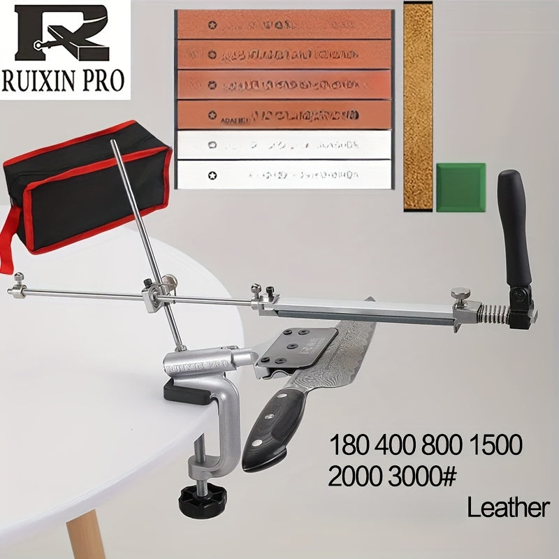 Qo'lda maydalash toshi bilan mustahkam qattiq burchakli pichoq silliqlash mashinasi. Oshxona uchun batareyaga ehtiyoj yo'q.