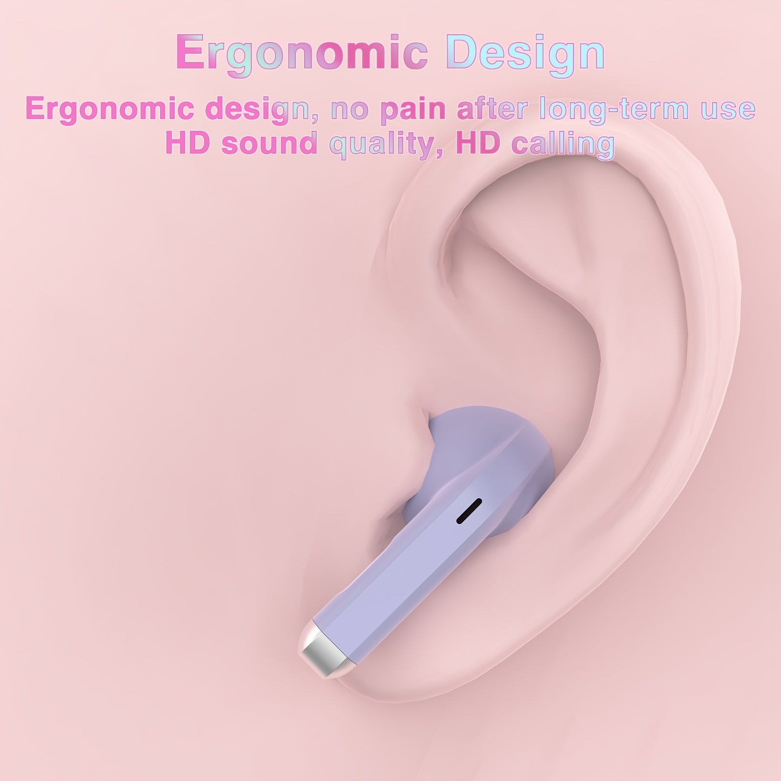 Wireless HD Stereo Earbuds with Touch Control for Sports and Exercise