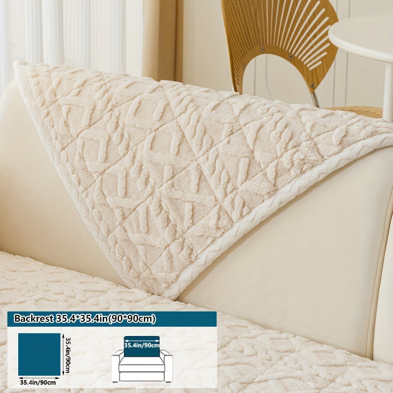 Плюшевый мягкий диванный подушечка для 1-4 местных диванов, нескользящая, моющаяся в машине, дружелюбная к питомцам