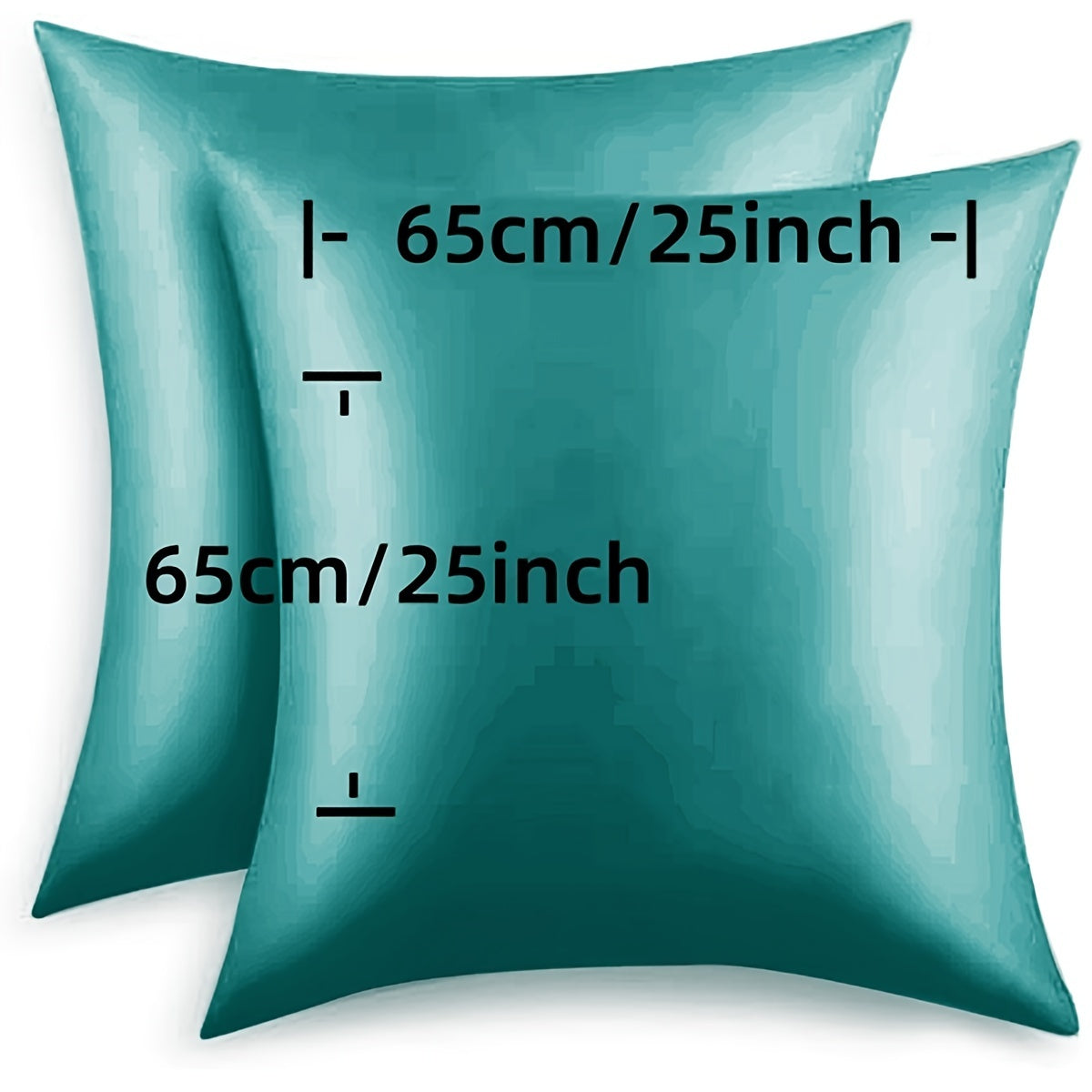 Luxurious Satin Pillowcases Solid Color Zipper Closure Skin-Friendly Hair-Protective
