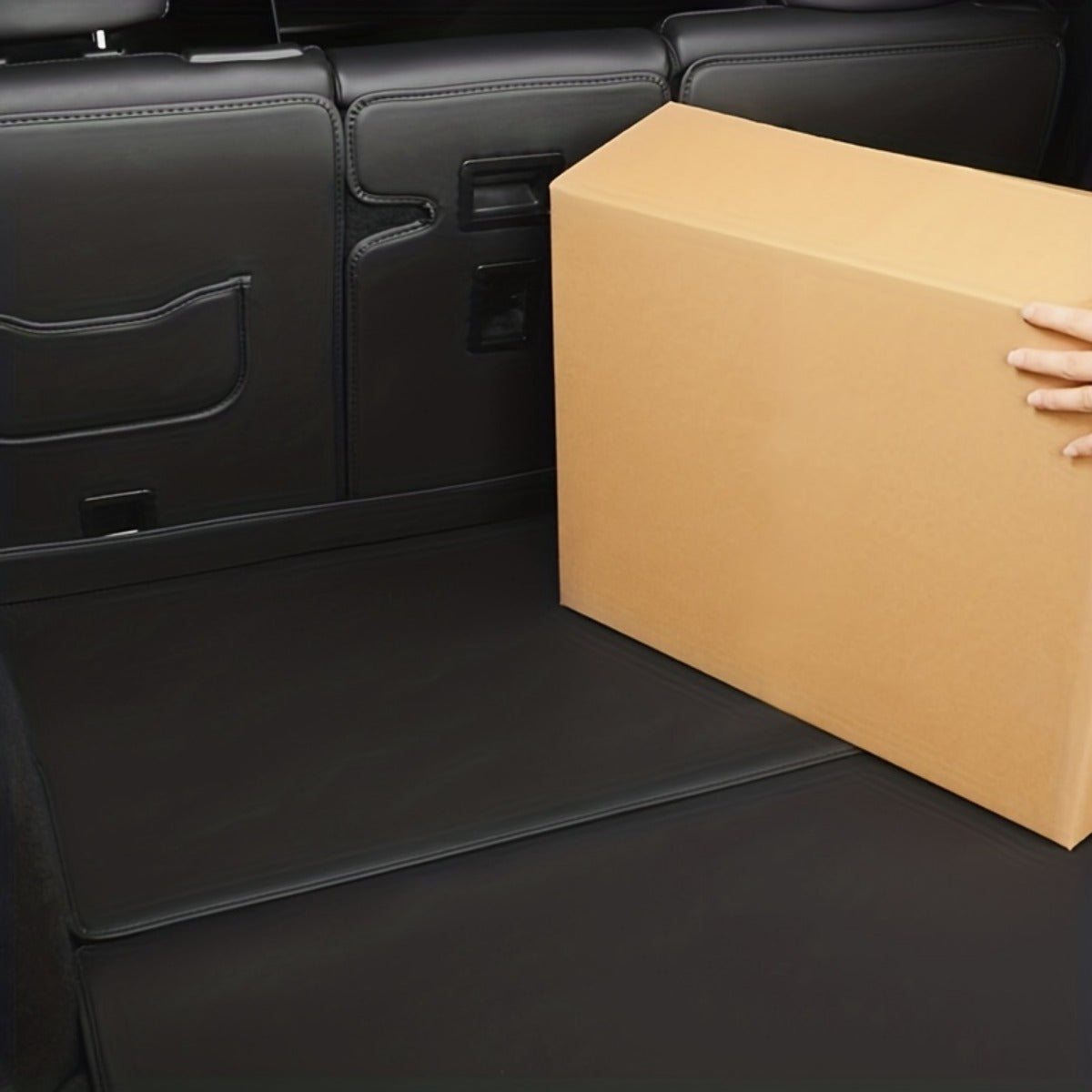 Pack de 2 alfombrillas de cuero PU para maletero de coche para Tesla Model Y, revestimientos de carga, revestimientos de maletero