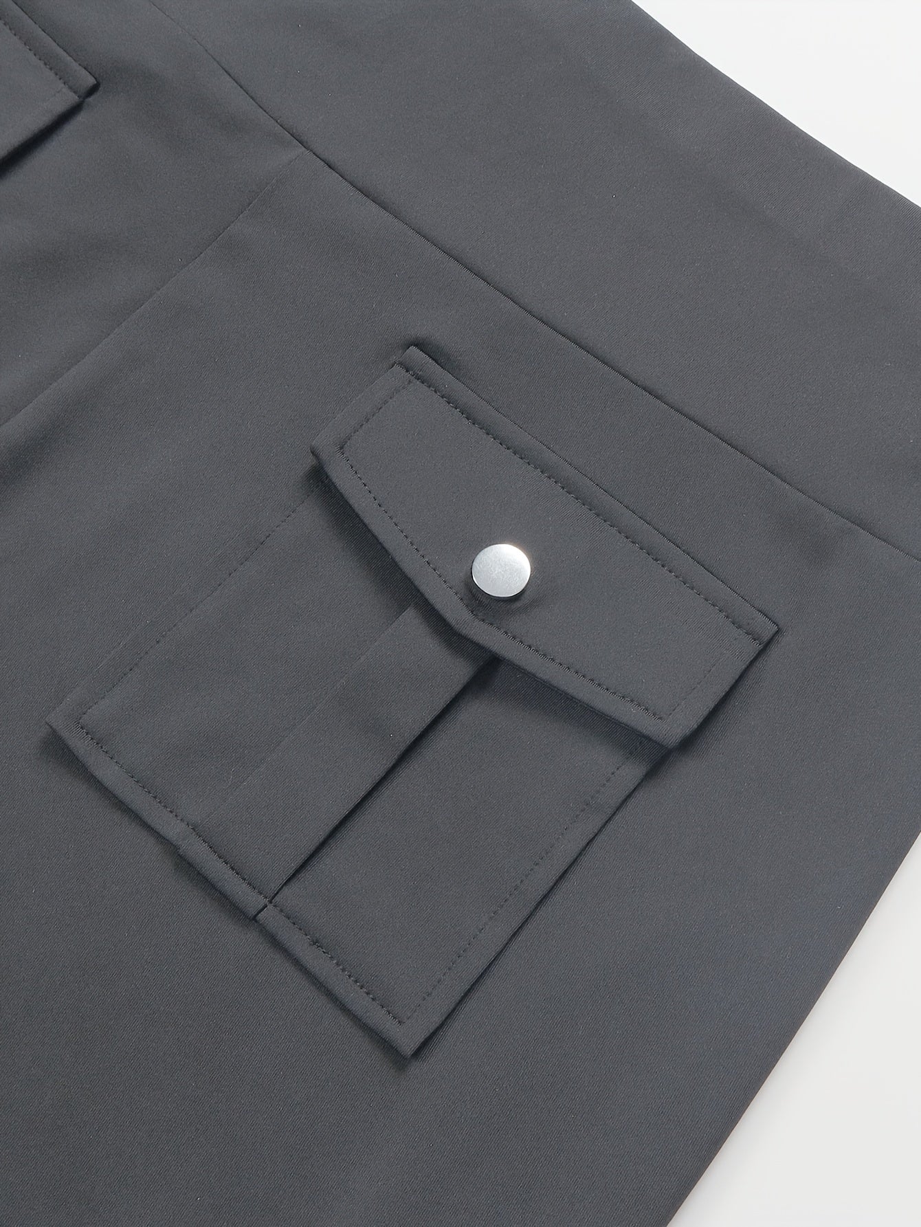 Leggings casual de talla grande para mujer, de color sólido, de poliéster elástico con elastano