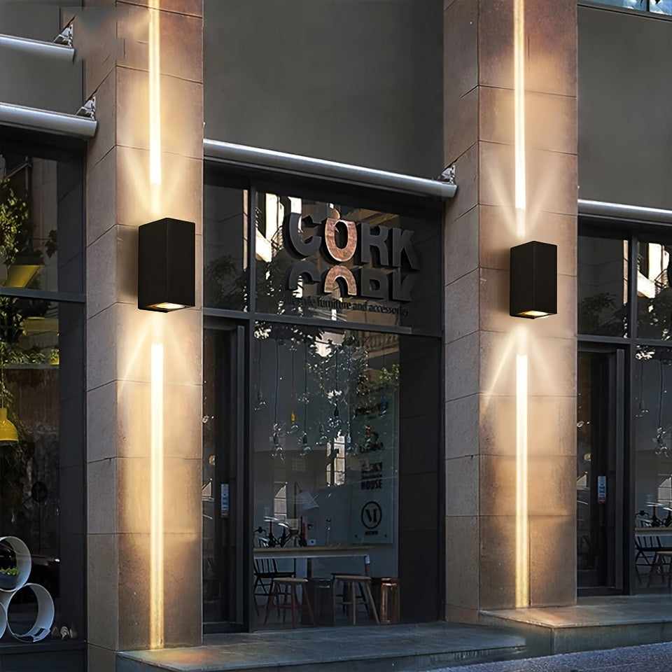 Luz de pared LED exterior de 3W 6W, a prueba de agua, negro, para jardín, porche, interior y exterior