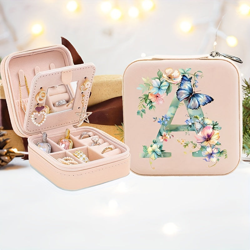 Yolgʻon charm bilan shaxsiylashtirilgan alfavitli flip-top bilan qoplangan, soʻzma-soʻz qoplangan va taqinchoqlarni saqlash uchun quti