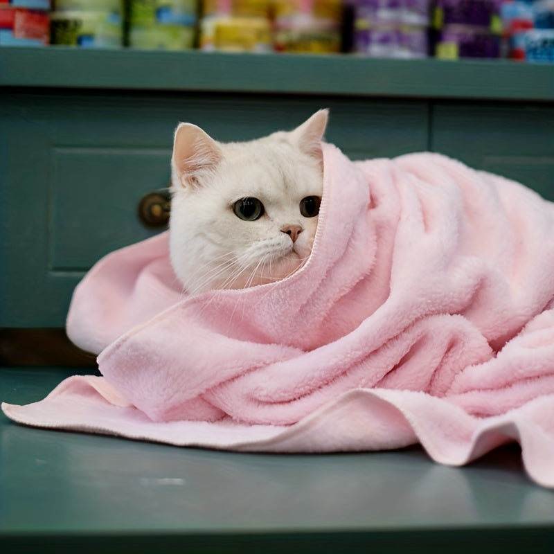 Microfiber Pet Towel for Dogs and Cats Quick Dry Soft Cozy Bath and Snuggle