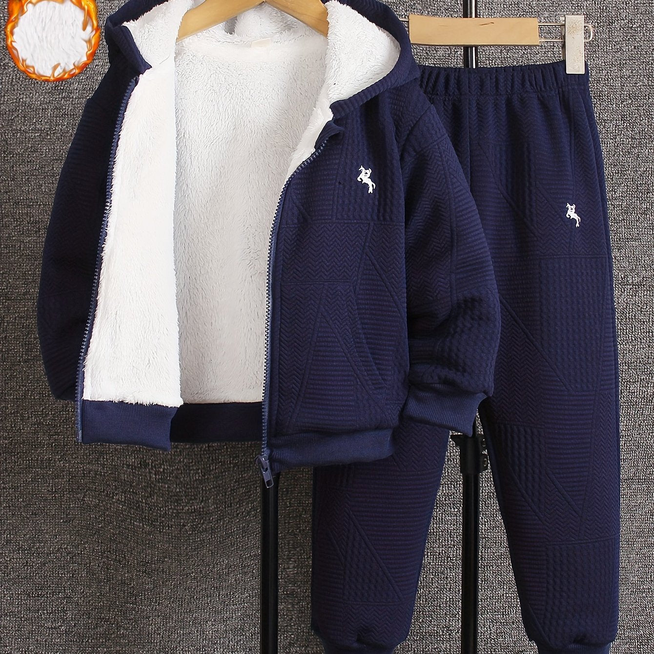 Boys' Winter 2-Piece Set Polyester Elastane Long Sleeve Pants Casual