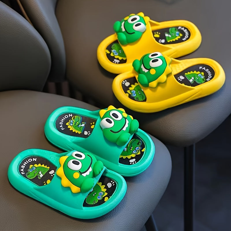 Kids' All-Season Cartoon Slippers for Boys and Girls Non-Slip Breathable PVC