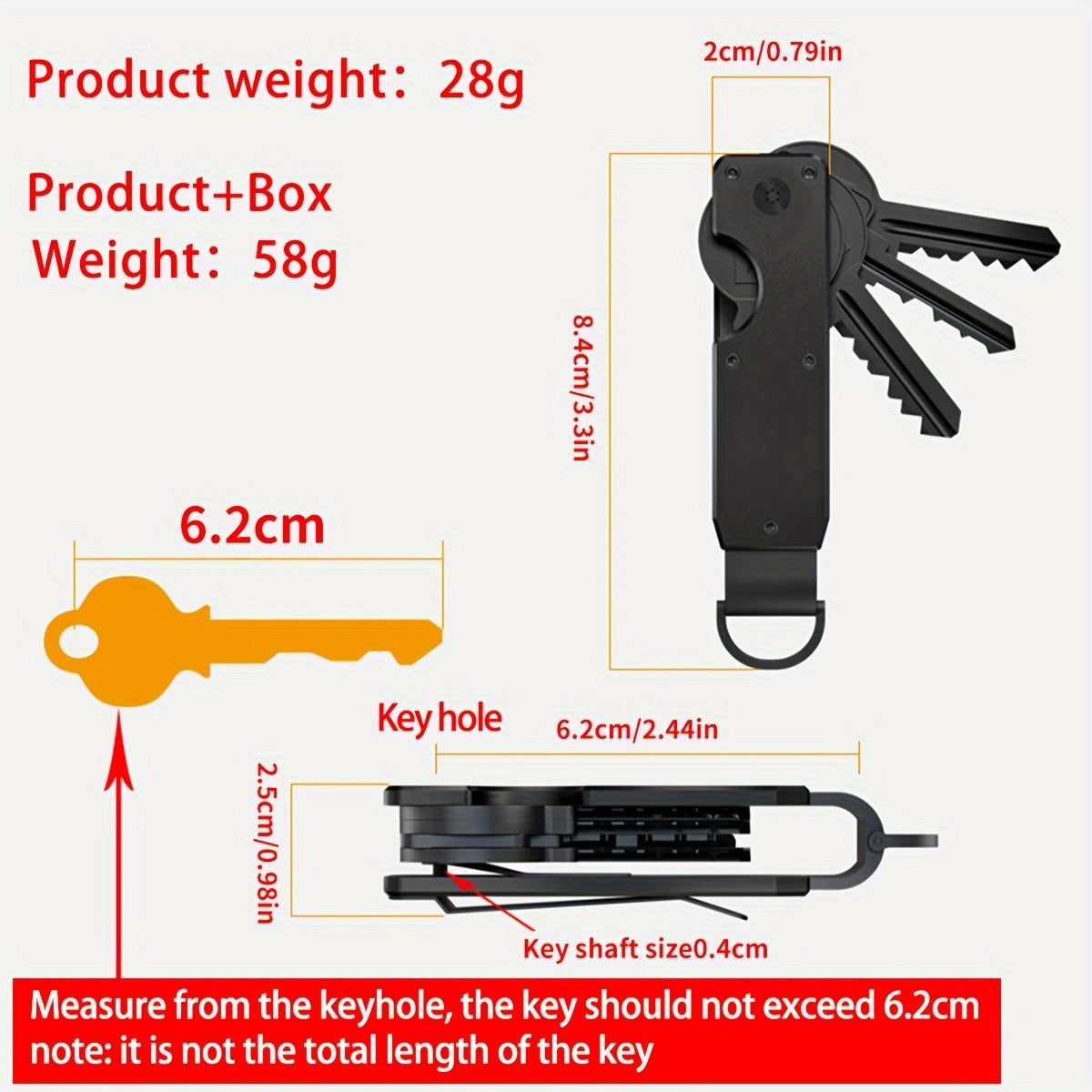 "Forever Miyin Sleek Aluminum Key Organizer" — это компактный и легкий держатель для ключей с надежным поворотным замком. Он устойчив к царапинам и является идеальным подарком как для мужчин, так и для женщин.