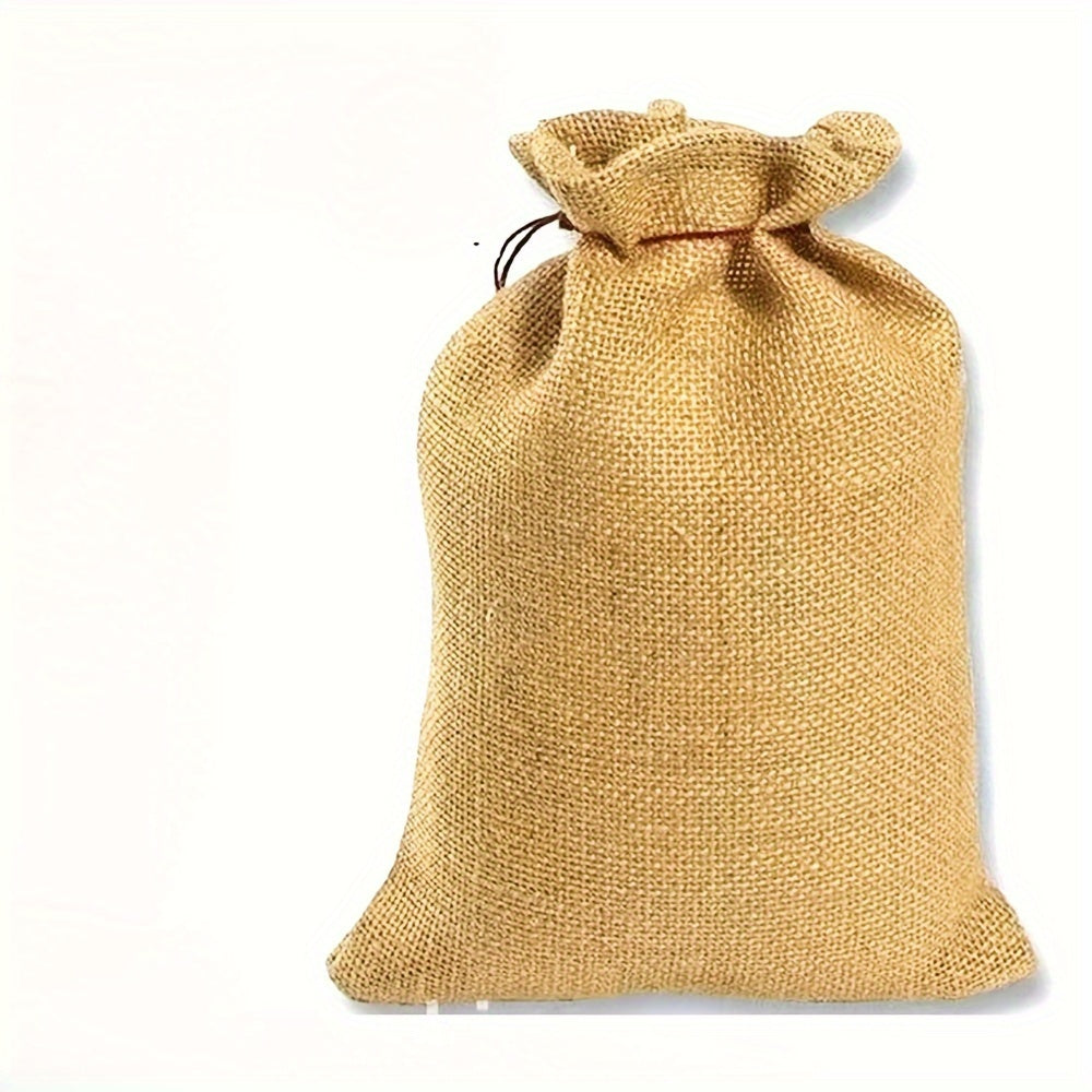 Set of 3 Burlap Sacks Durable Jute Bags for Storage Gardening Flood Control