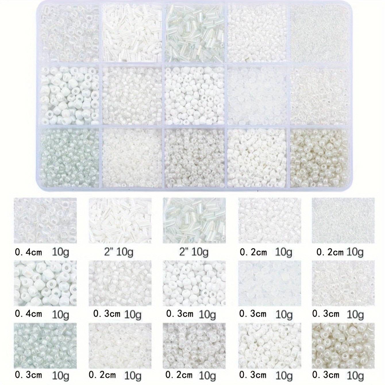 Jewelry Making Kit with Solid Color Rice Beads Tube Beads and Glass Beads