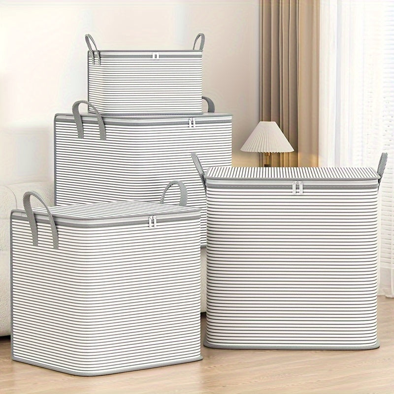 Bolsa de almacenamiento plegable para ropa y ropa de cama, organizador resistente al agua con cremallera