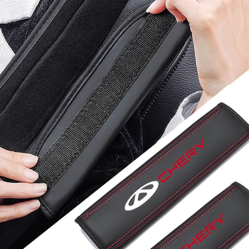 Faux Leather Car Seat Belt Shoulder Guard for Safety and Protection