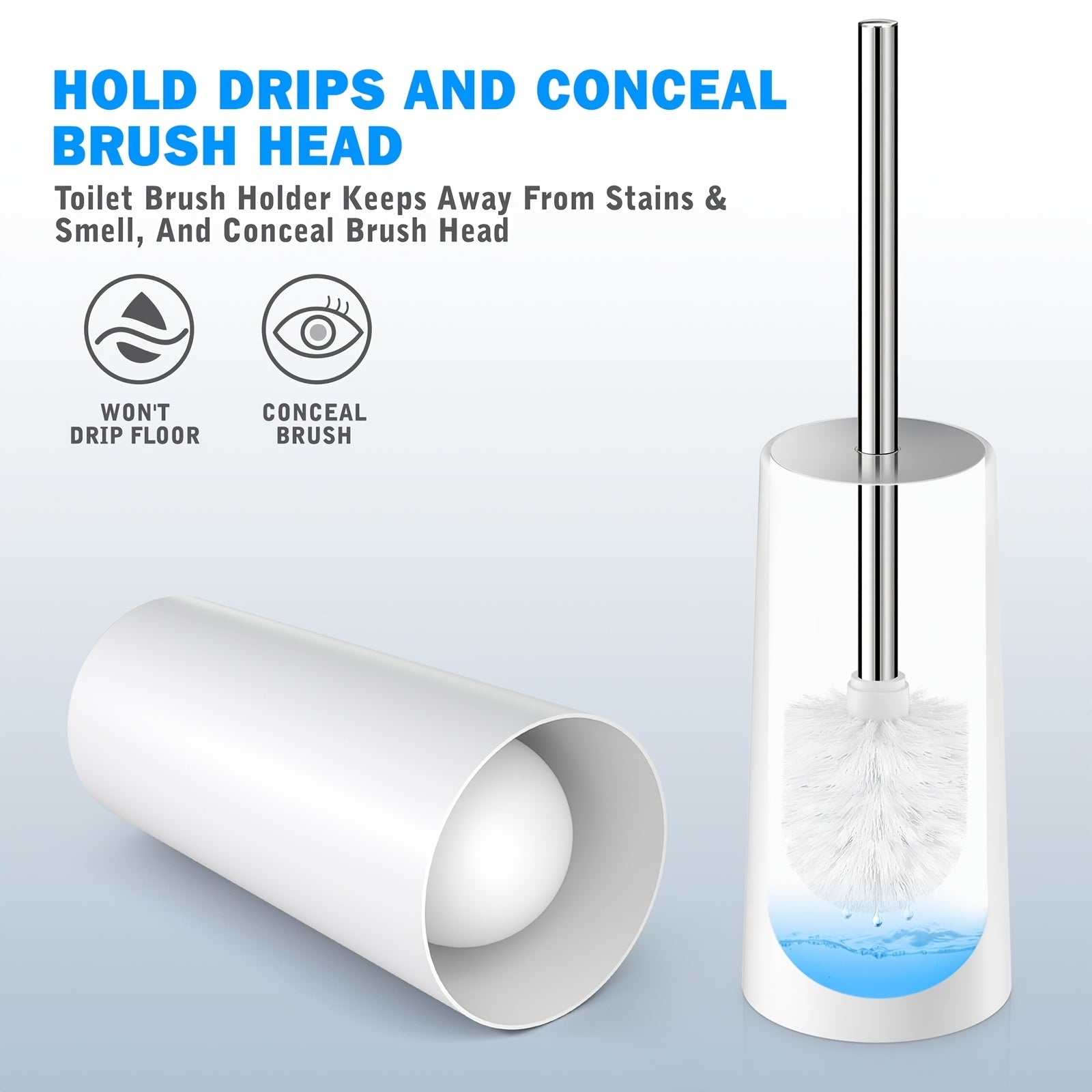 Обновите свою ванную комнату с помощью туалетной щетки и подставки IXO, набора из 2 штук с длинным стержнем из нержавеющей стали 304. Эта стильная и прочная туалетная щетка разработана с учетом комфорта и элегантности.