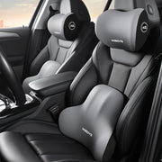 Car Memory Foam Headrest and Lumbar Support Pillow Set for Driver Comfort