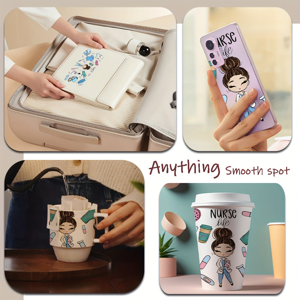 1 Medsestra Hayoti UV DTF Transfer Stikeri Stakanlarni Bezaklash Uchun