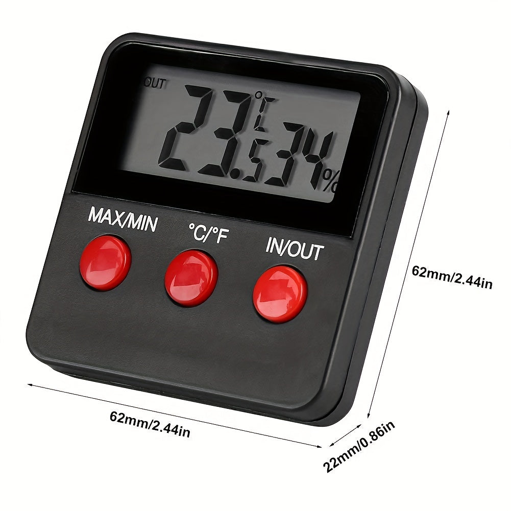 Digital LCD Thermometer Hygrometer for Incubators and Outdoor Pets with External Probe
