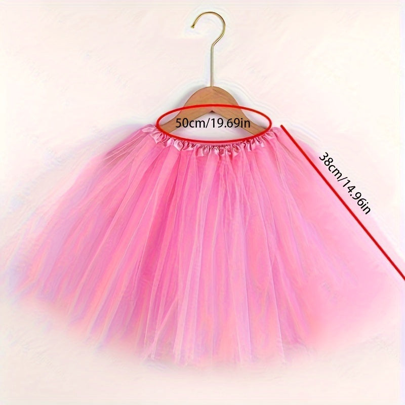 Adult Tutu Skirt Ballet Dance Costume Four-Layer Polyester Tulle Puffy Skirt