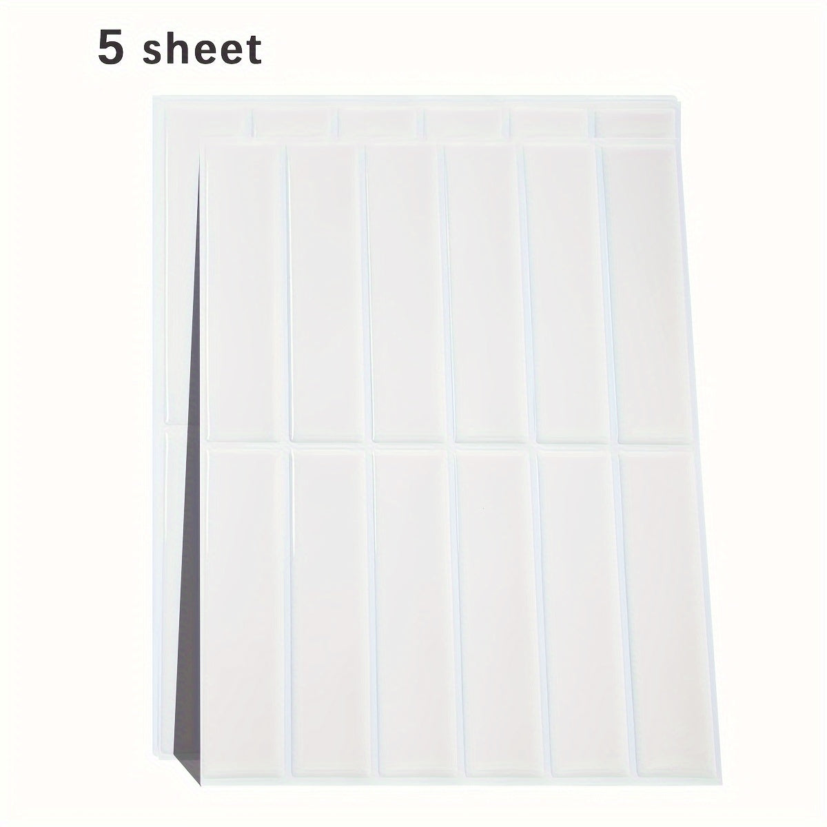 5Pcs 3D Self-Adhesive Wall Tiles Waterproof Heat-Resistant Bathroom Kitchen Backsplash