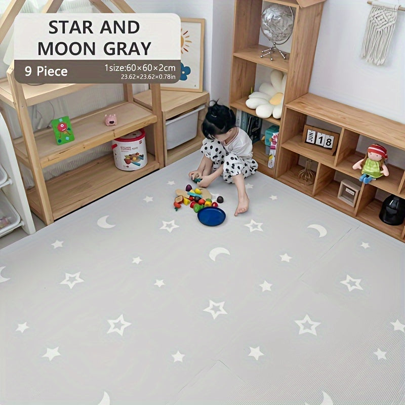 Set of 9 EVA Foam Interlocking Play Mats Puzzle Exercise Floor Tiles for All Ages