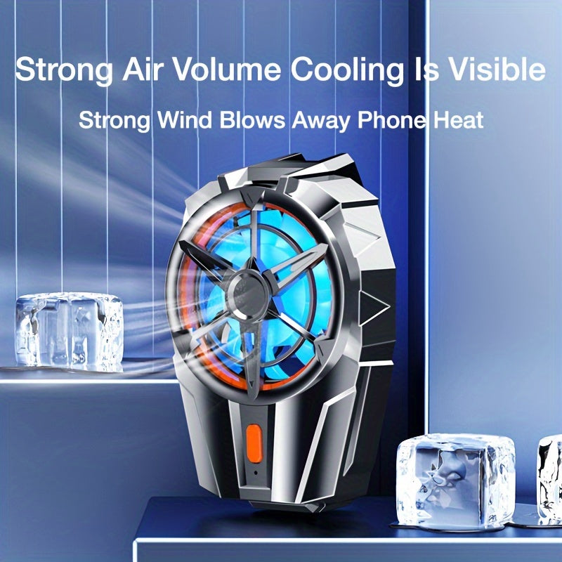 Smartphone Cooling Fan with Rechargeable Lithium-Polymer Battery 3-Speed Adjustable Quiet Operation