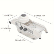 Vegetable and Fruit Chopper with Adjustable Slicer Stainless Steel Blade