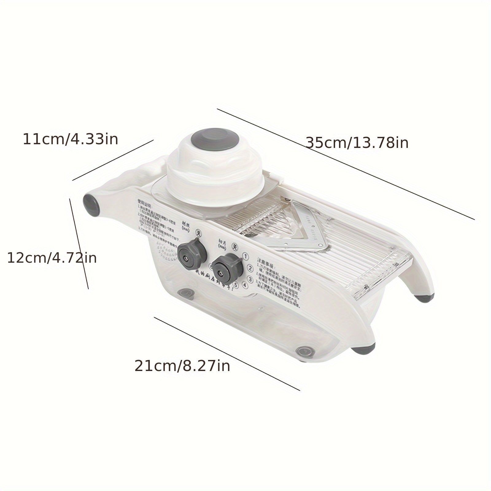 Vegetable and Fruit Chopper with Adjustable Slicer Stainless Steel Blade