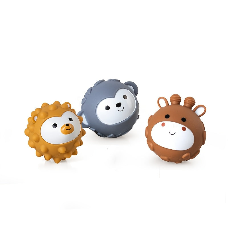 1 to'plam silikon chaqaloq yig'ish to'plari, hayvonli jumboq o'yinchoqlari va 6 oydan oshgan chaqaloqlar uchun sezgir qurilish bloklari, aralash ranglarda.