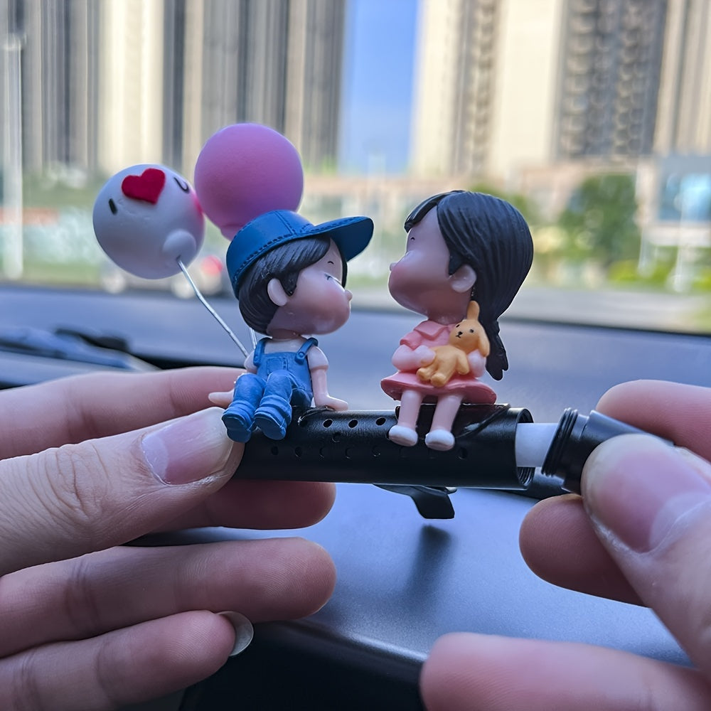 Avtomobil ichki aksessuari, ijodiy multfilm juftligi, avtomobil ventilyatsiya bezaklari, hidi, salfetka