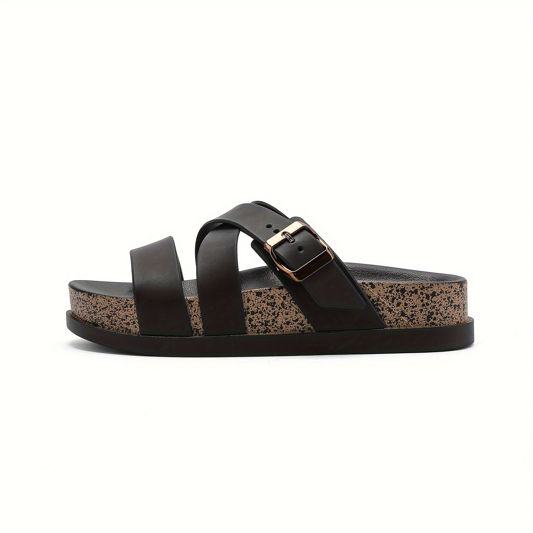 Women's Platform Cross Strap Slippers Outdoor Sandals Anti Slip Beach Shoes