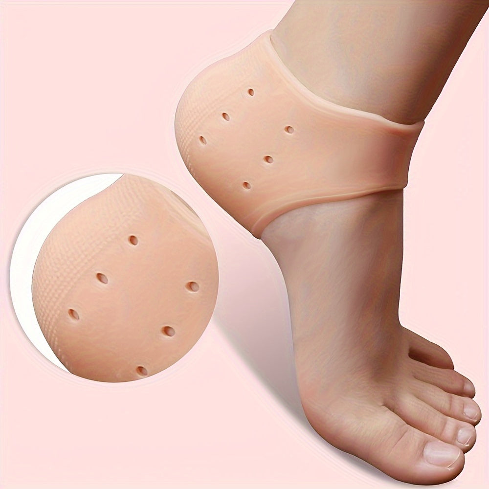 Unisex Gel Heel Cushion Sleeves for Cracked Heels Callus Removal