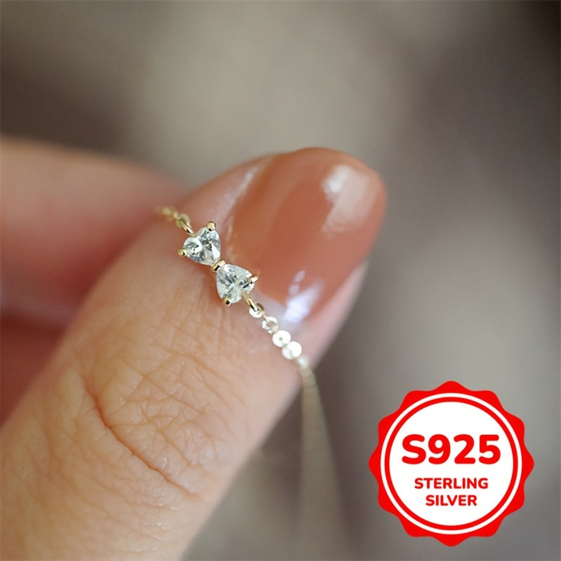 Pulsera de plata 1.5g S925 con diseño de mariposa brillo dorado regalo de San Valentín para novia