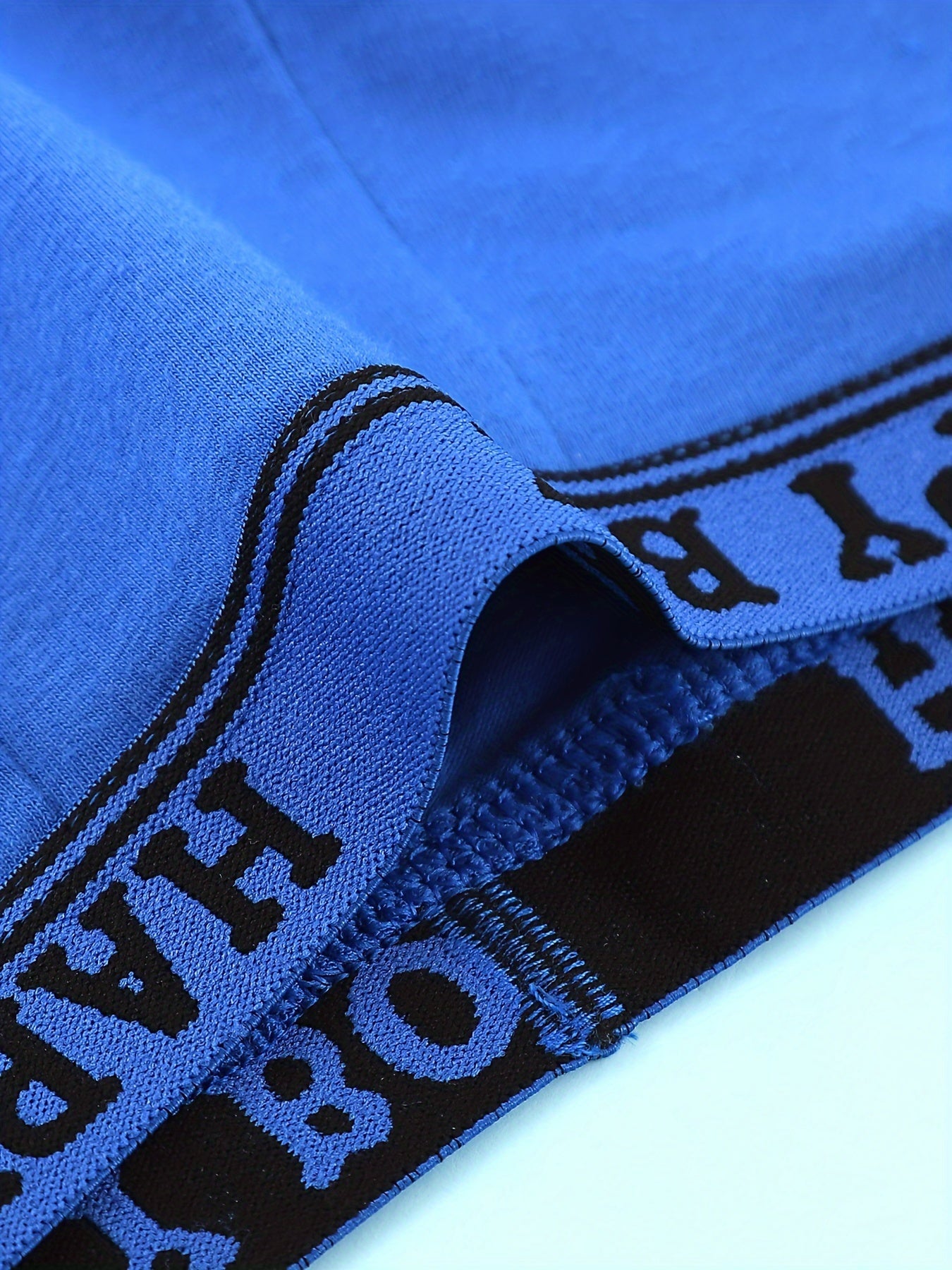 Conjunto de 4 calzoncillos deportivos para niños con estampado de letras, de algodón transpirable, con cintura elástica, ropa interior deportiva