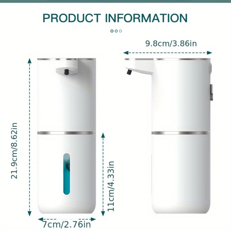 Touchless Automatic Soap Dispenser Rechargeable USB Foaming Hand Wash Machine for Bathroom Kitchen